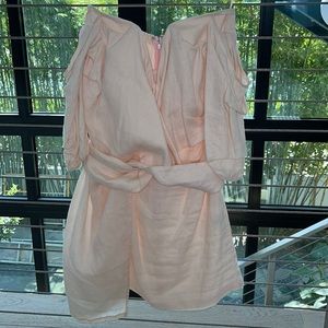 Off the shoulder linen dress